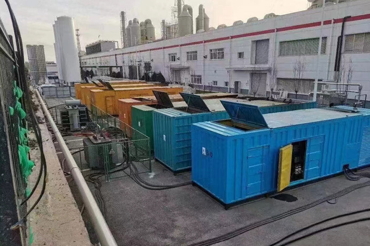霍山发电机租赁施工现场